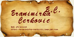 Branimirka Čerković vizit kartica
